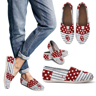 Star Stripers America Flag Oklahoma Sooners Women Casual Shoes