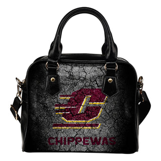 Wall Break Central Michigan Chippewas Shoulder Handbags Women Purse