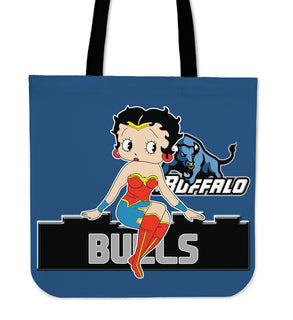 Wonder Betty Boop Buffalo Bulls Tote Bags