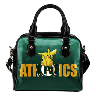 Pokemon Sit On Text Oakland Athletics Shoulder Handbags