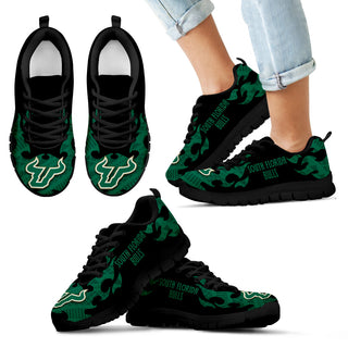 Tribal Flames Pattern South Florida Bulls Sneakers
