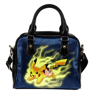 Pikachu Angry Moment New York Yankees Shoulder Handbags