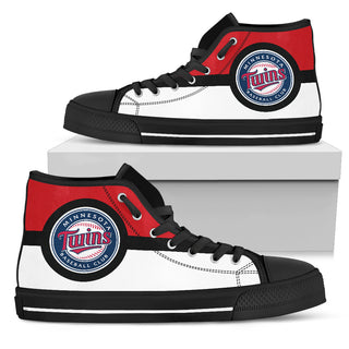 Bright Colours Open Sections Great Logo Minnesota Twins High Top Shoes