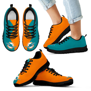 Two Colors Trending Lovely Miami Dolphins Sneakers