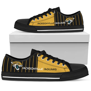 Simple Design Vertical Stripes Jacksonville Jaguars Low Top Shoes