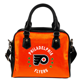 Central Beautiful Logo Circle Lucky Leaf Philadelphia Flyers Shoulder Handbags
