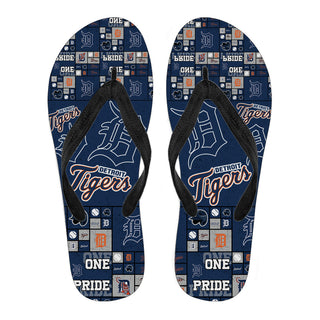 Pride Flag Detroit Tigers Flip Flops