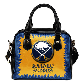 Jagged Saws Mouth Creepy Buffalo Sabres Shoulder Handbags
