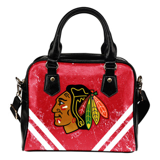 Couple Curves Light Good Logo Chicago Blackhawks Shoulder Handbags