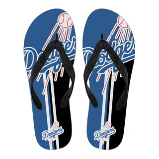Los Angeles Dodgers Fan Gift Two Main Colors Flip Flops