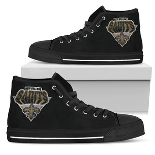 3D Simple Logo New Orleans Saints High Top Shoes