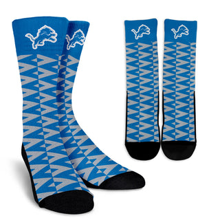 Chevron Lovely Kind Goodness Air Detroit Lions Crew Socks