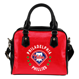 Central Beautiful Logo Circle Lucky Leaf Philadelphia Phillies Shoulder Handbags