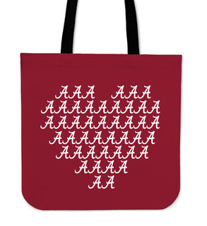 Alabama Crimson Tide Heart Logo Tote Bags - Best Funny Store
