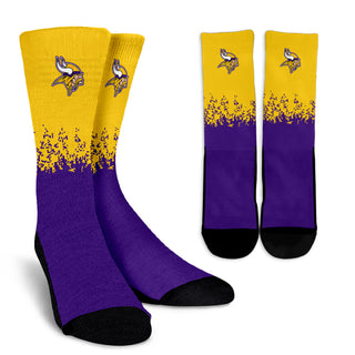 Exquisite Fabulous Pattern Little Pieces Minnesota Vikings Crew Socks
