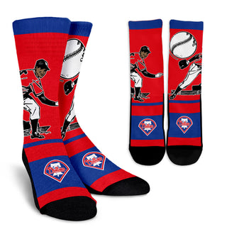 Talent Player Fast Cool Air Comfortable Philadelphia Phillies Socks
