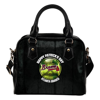 Retro Scene Lovely Shining Patrick's Day Atlanta Braves Shoulder Handbags