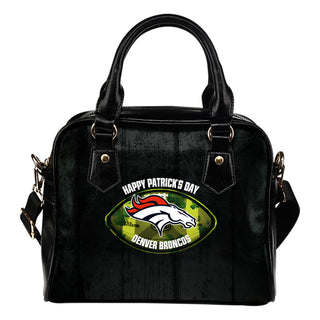 Retro Scene Lovely Shining Patrick's Day Denver Broncos Shoulder Handbags