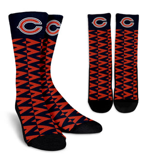 Chevron Lovely Kind Goodness Air Chicago Bears Crew Socks