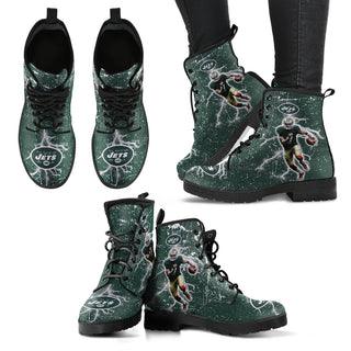 Player Running Inspring Fast New York Jets Boots