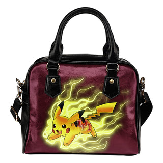 Pikachu Angry Moment Houston Cougars Shoulder Handbags