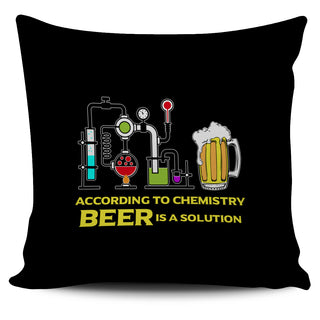 According To Chemistry Beer Is A Solution Pillow Covers