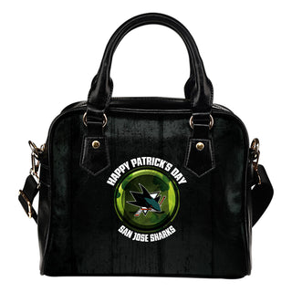 Retro Scene Lovely Shining Patrick's Day San Jose Sharks Shoulder Handbags