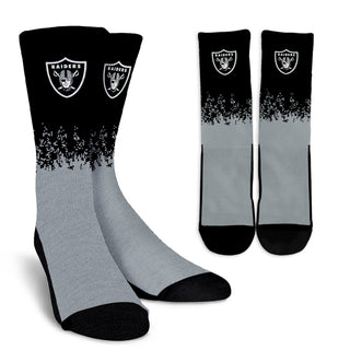 Exquisite Fabulous Pattern Little Pieces Oakland Raiders Crew Socks