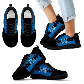 Doodle Line Amazing Detroit Lions Sneakers V2