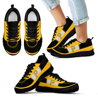 Cross Thread Seamless Beautiful Logo Pittsburgh Pirates Sneakers