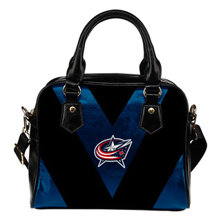 Triangle Double Separate Colour Columbus Blue Jackets Shoulder Handbags
