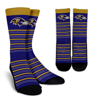 Amazing Circle Charming Baltimore Ravens Crew Socks