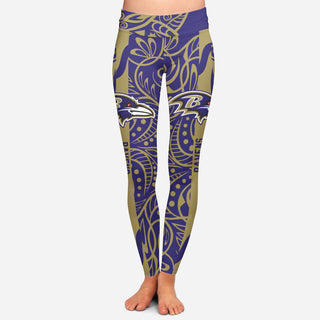 Curly Line Charming Daily Fashion Baltimore Ravens Leggings