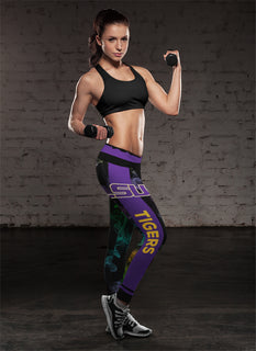 Mysterious Smoke Colors LSU Tigers Leggings MI
