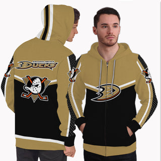 Fashion Gorgeous Fitting Anaheim Ducks Zip Hoodie