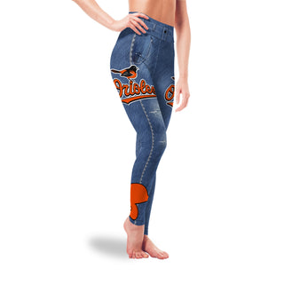 Amazing Blue Jeans Baltimore Orioles Leggings