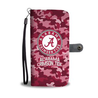 Camo Pattern Alabama Crimson Tide Wallet Phone Cases