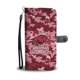 Camo Pattern Arkansas Razorbacks Wallet Phone Cases