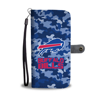 Camo Pattern Buffalo Bills Wallet Phone Cases