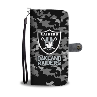 Camo Pattern Oakland Raiders Wallet Phone Cases
