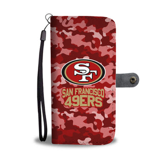 Camo Pattern San Francisco 49ers Wallet Phone Cases