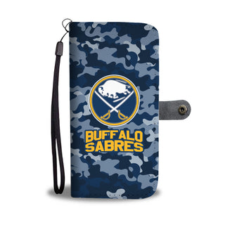 Camo Pattern Buffalo Sabres Wallet Phone Cases