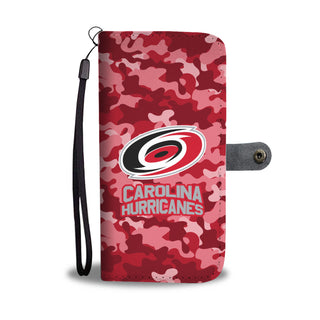 Camo Pattern Carolina Hurricanes Wallet Phone Cases