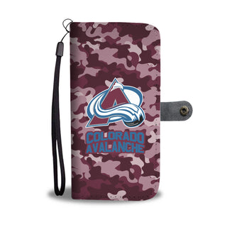 Camo Pattern Colorado Avalanche Wallet Phone Cases