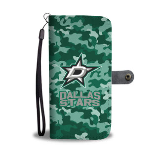 Camo Pattern Dallas Stars Wallet Phone Cases