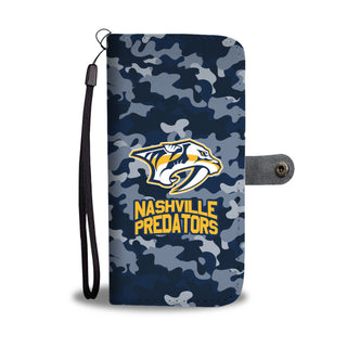 Camo Pattern Nashville Predators Wallet Phone Cases