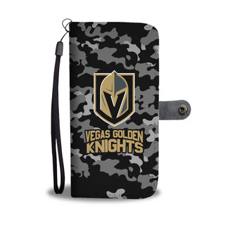 Camo Pattern Vegas Golden Knights Wallet Phone Cases