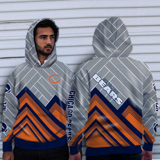 Black Cross Line Chicago Bears Hoodie