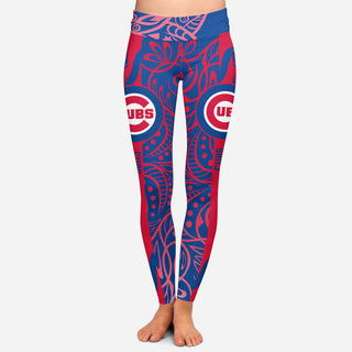 Curly Line Charming Daily Fashion Chicago Cubs Leggings