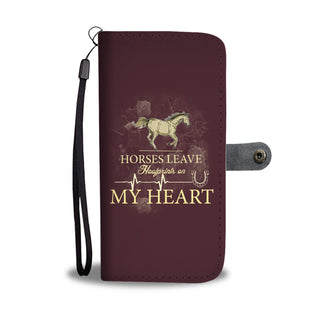 Horses Leave Hoofprints On My Heart Wallet Phone Cases V2